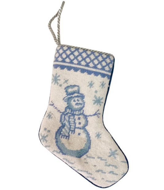 Friendly Frosty in Toile Stocking