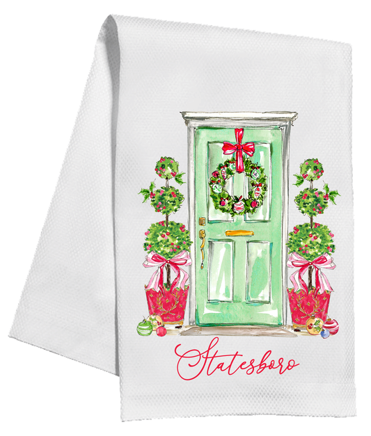 Statesboro Holiday Tea Towel