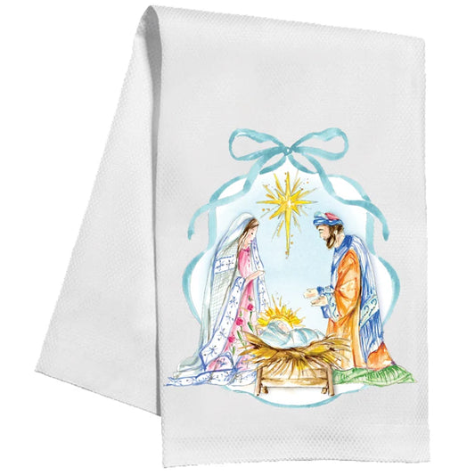 Nativity Ornament Kitchen Towel