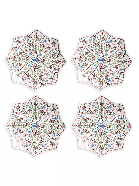 Villa Seville Set/ 4 Scalloped Side/Cocktail Plate