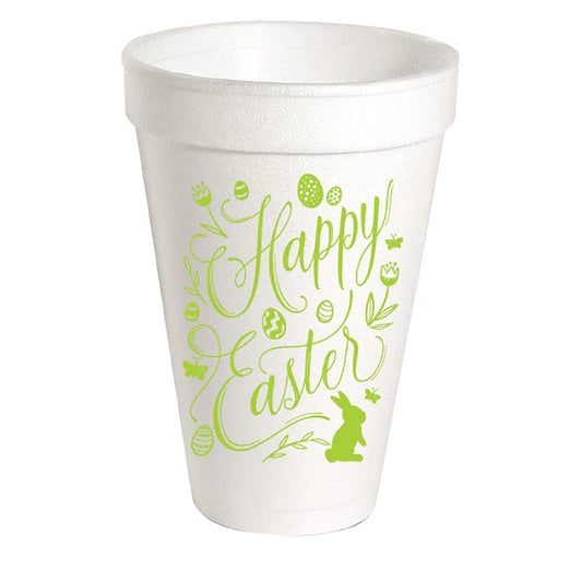 Happy Easter Lime Styrofoam Cup