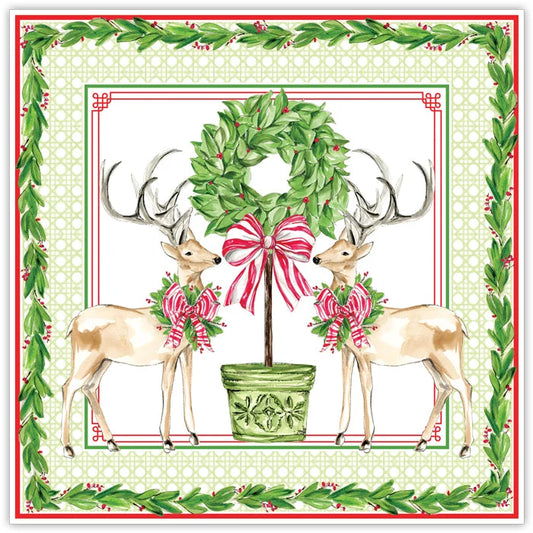 Deer Duo & Christmas Wreath Placemats