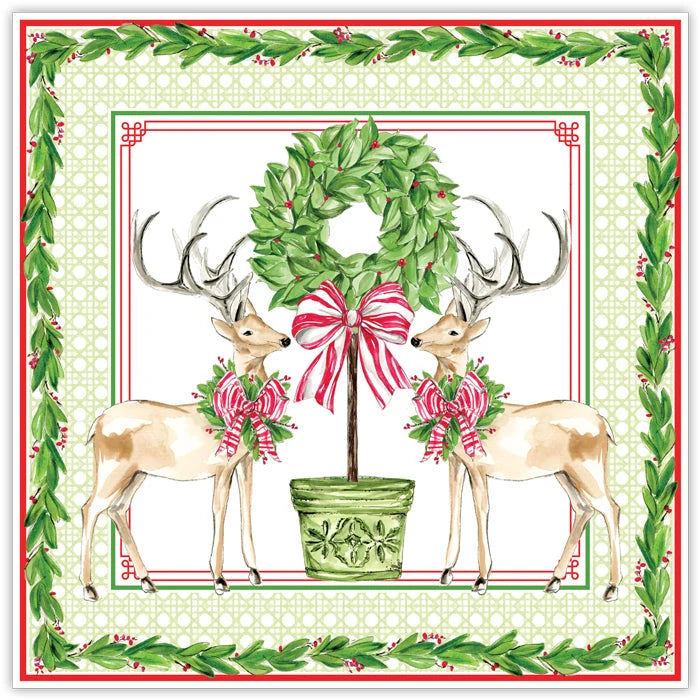 Deer Duo & Christmas Wreath Placemats