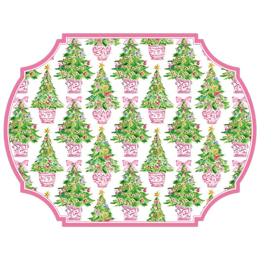 Pink Christmas Tree Placemats