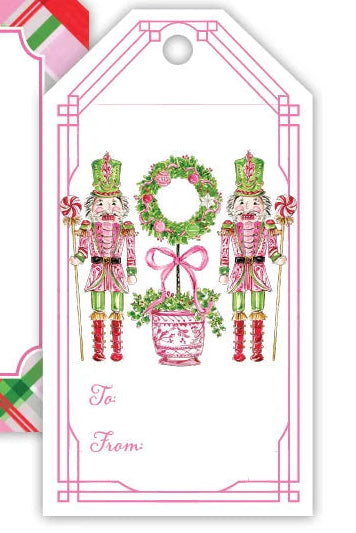 Pink Peppermint Nutcracker Gift Tags