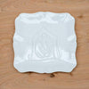 Nativity Embossed Square Platter White