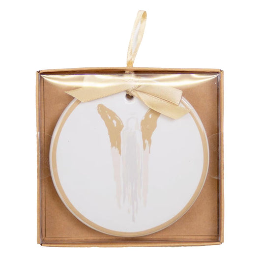 Angel Ornament White/Almond