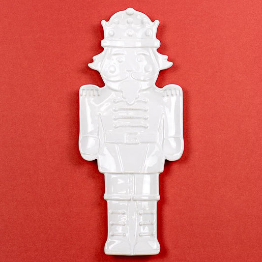 White Royal Nutcracker Shaped Platter