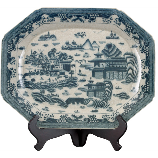 Blue Willow Porcelain Platter