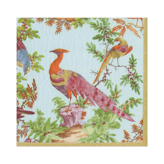Chelsea Birds Celadon Cocktail Napkins