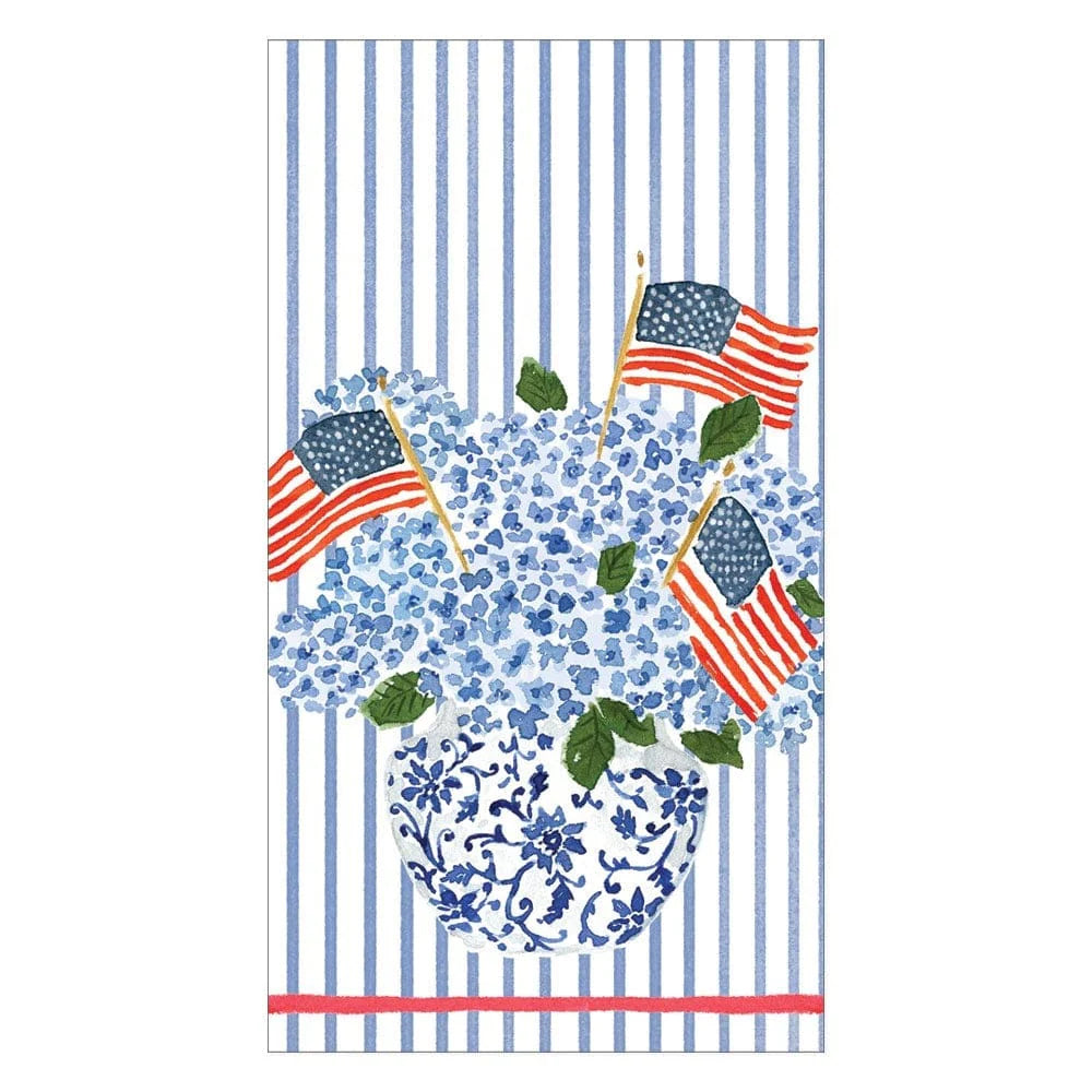 Flags and Hydrangeas Guest Napkins