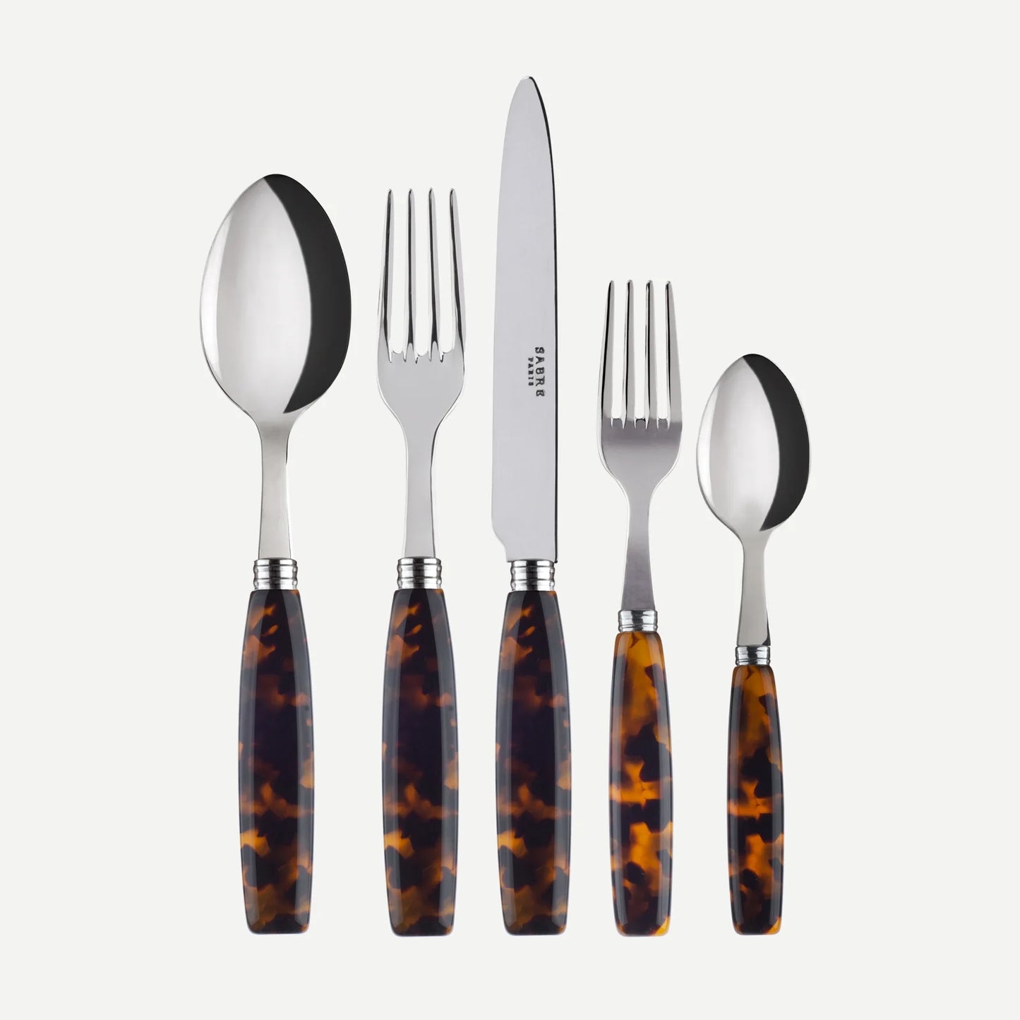 Faux Tortoise 5 pc Place Setting