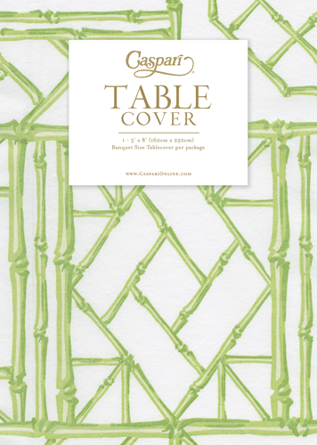 Bamboo Moss Green Paper Linen Tablecover