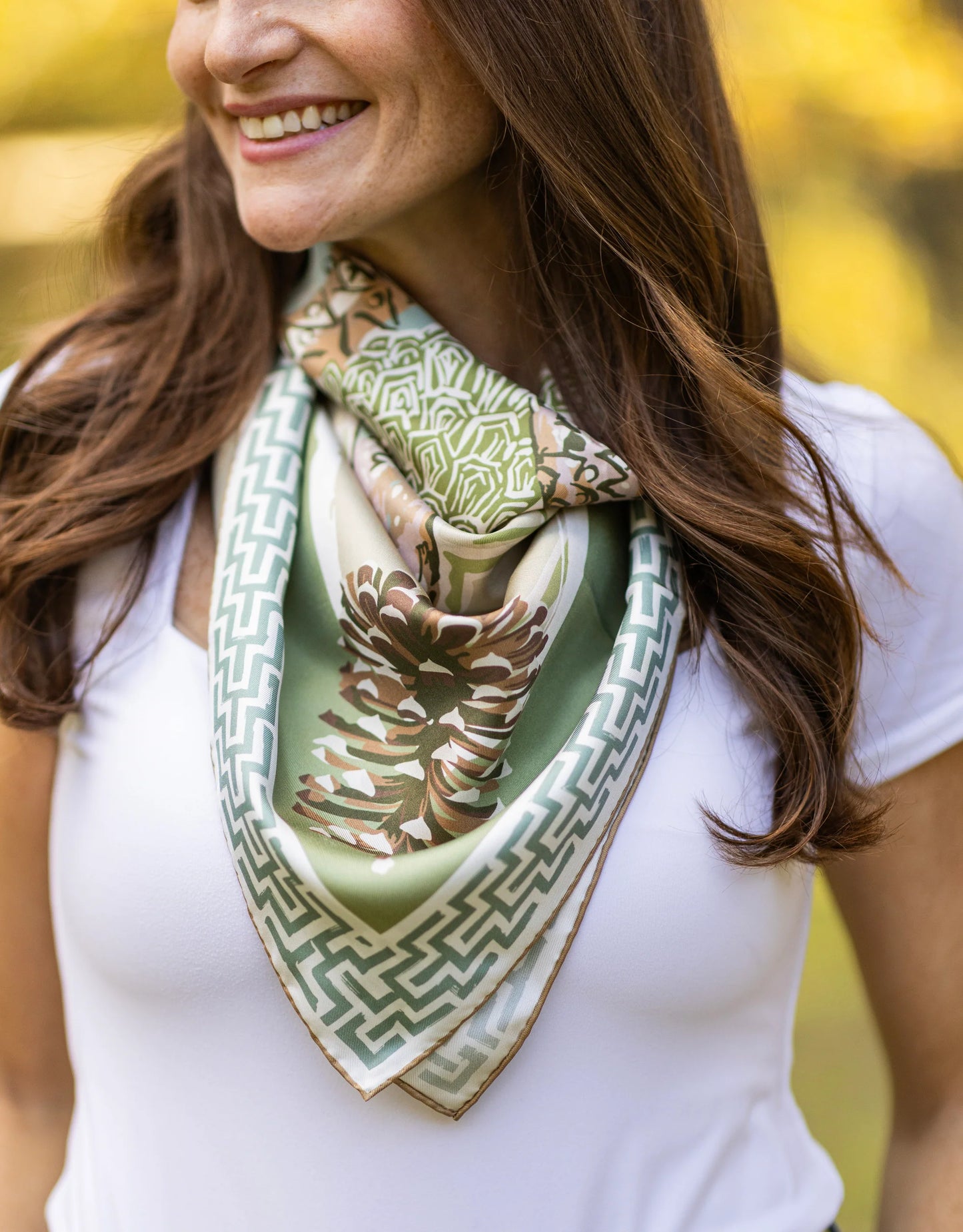 Pink Quail Pair Silk Scarf