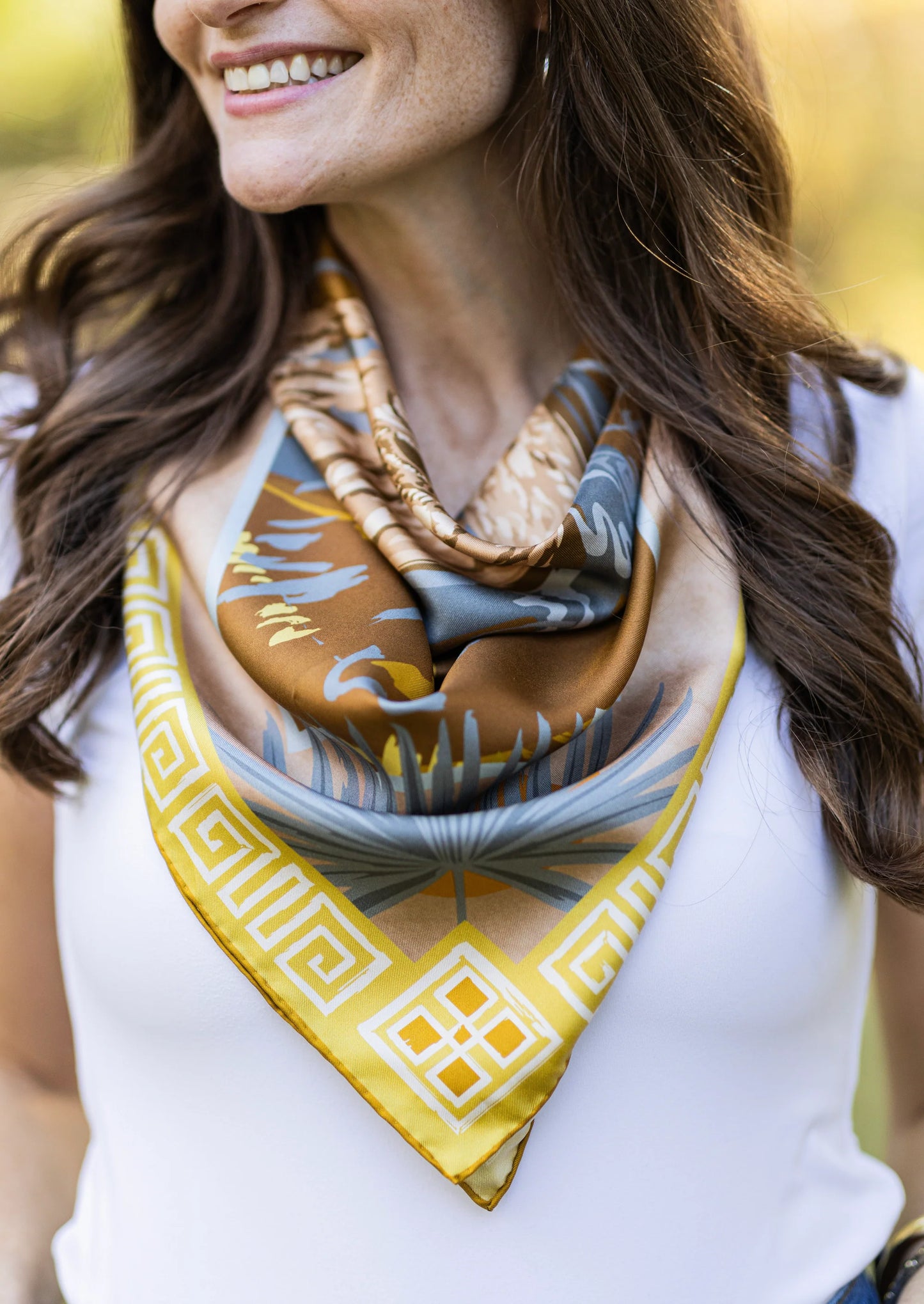 Rose Gold Ocmulgee Alligator Silk Scarf