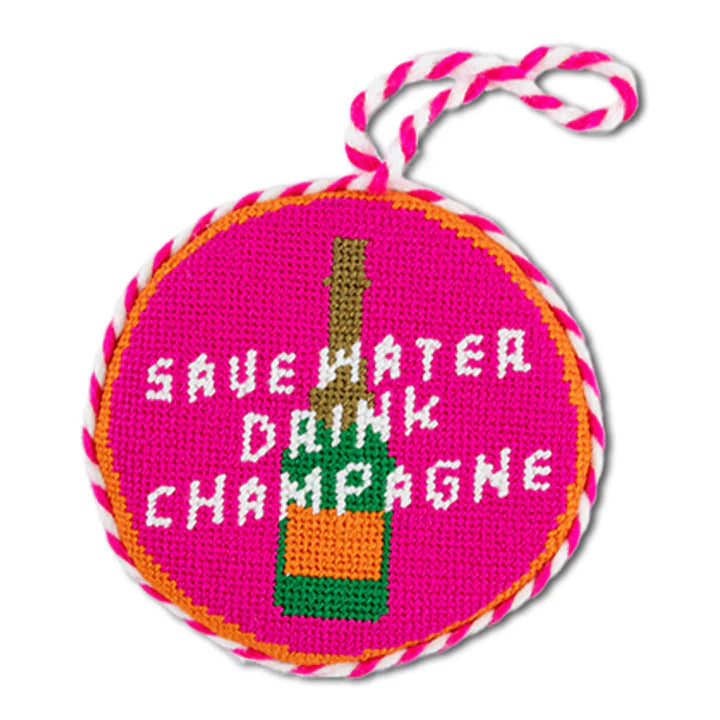 Save Water Needlepoint Ornament