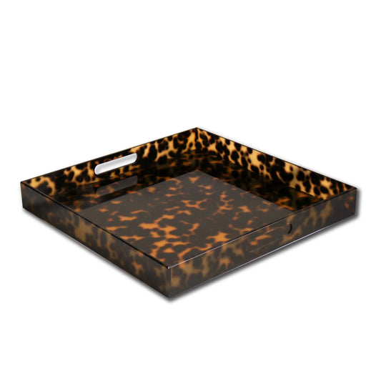 VIDA Acrylic Tortoise Large Square Tray