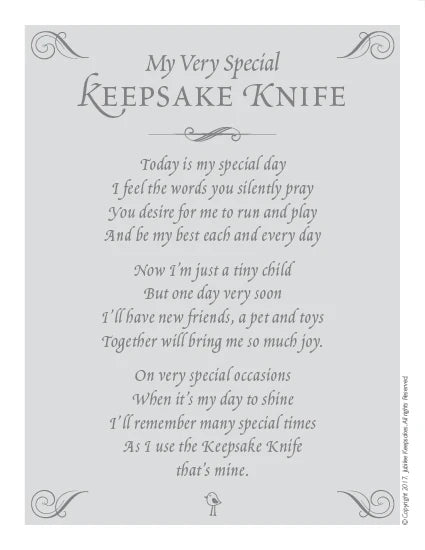 Engraved Baby Dedication Keepsakes Cake Knife