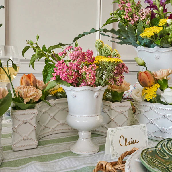 B&T Petite Parterre Garden 8" Vase Whitewash