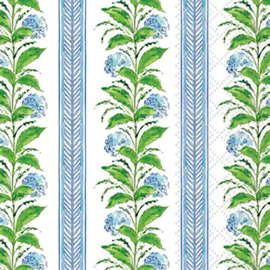 Hydrangea Stripes Guest Napkin