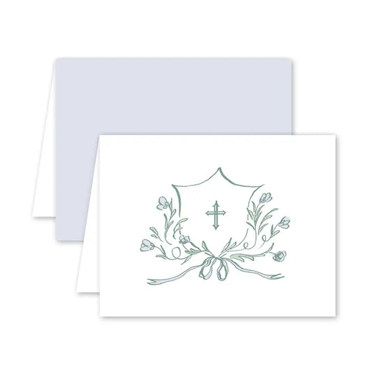 Avonlea Periwinkle Cross Card