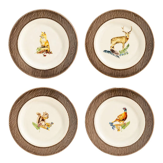 FW Animal Cocktail Plates Set/4