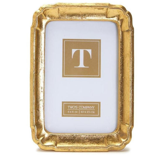 Gold Leaf Scalloped Edge Frame 4x6