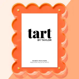 Neon Orange Scallop Acrylic Picture Frame