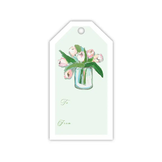 Green Tulips Gift Tag