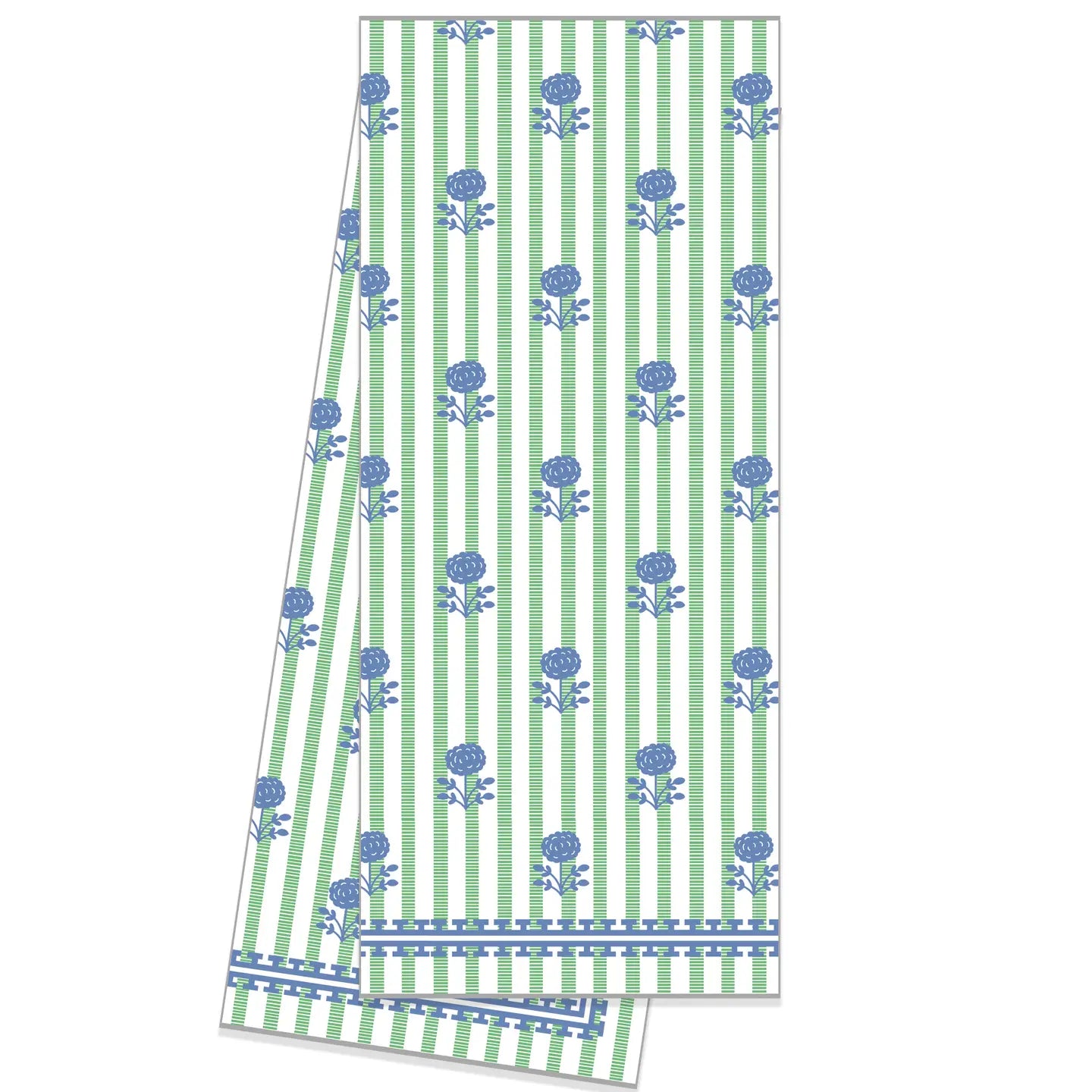 Floral Stripe Tea Towel