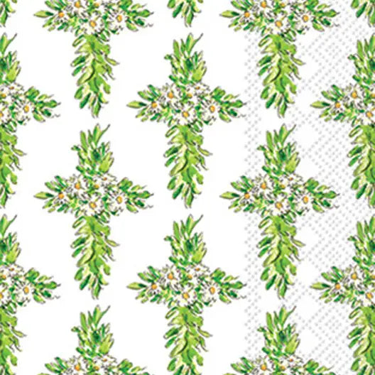 Floral Cross Guest Napkin