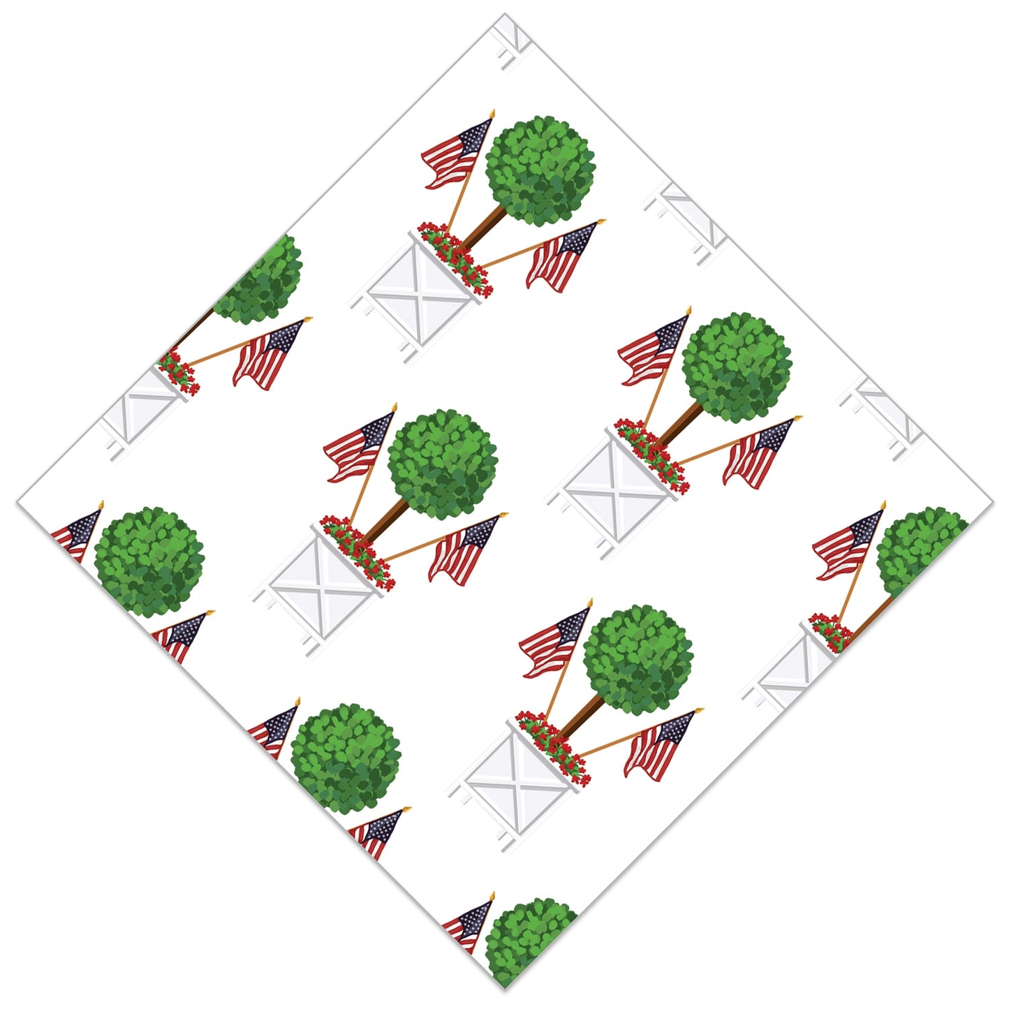 Patriotic Topiary Cocktail Napkins