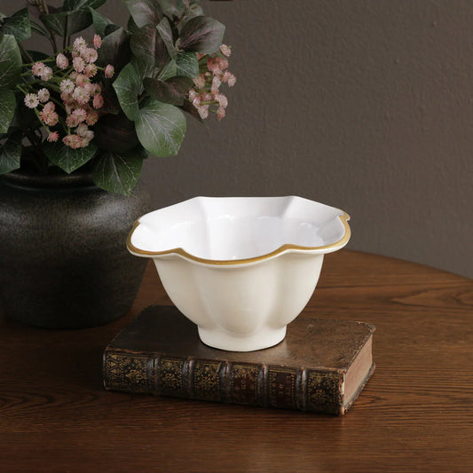Devon Small Bowl Cream and White
