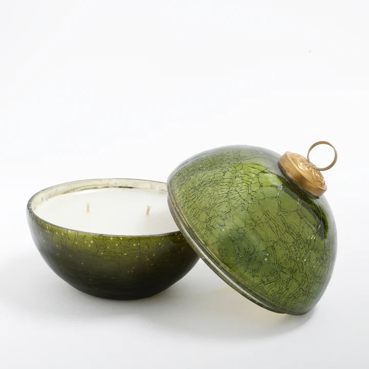 Noble Fir in Green Glass Ornament