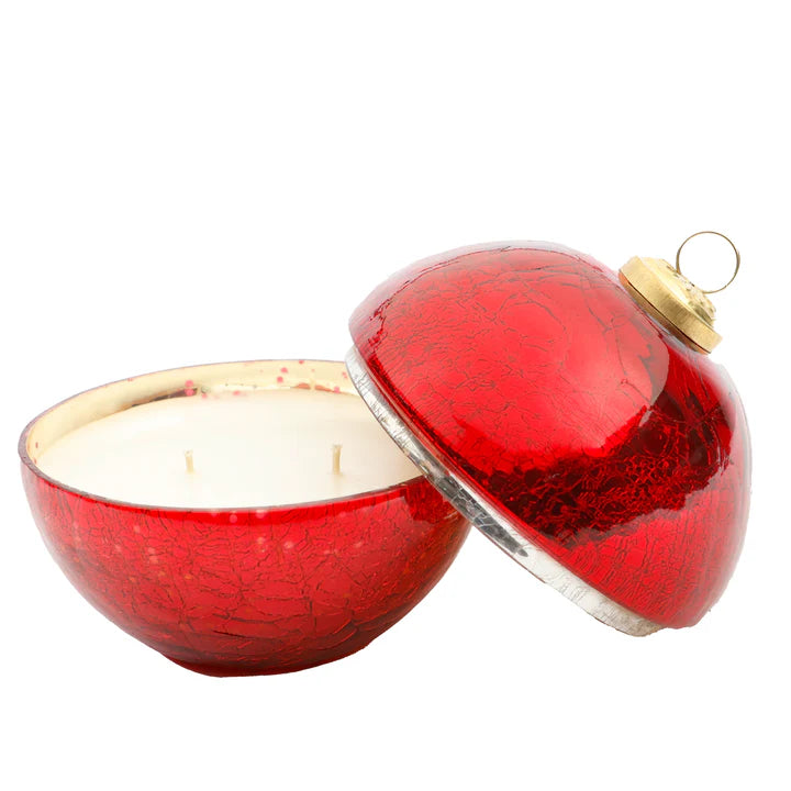 Noble Fir in Red Glass Ornament