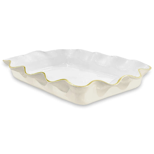 Cream Encanto Carola Rectangle Casserole Holder