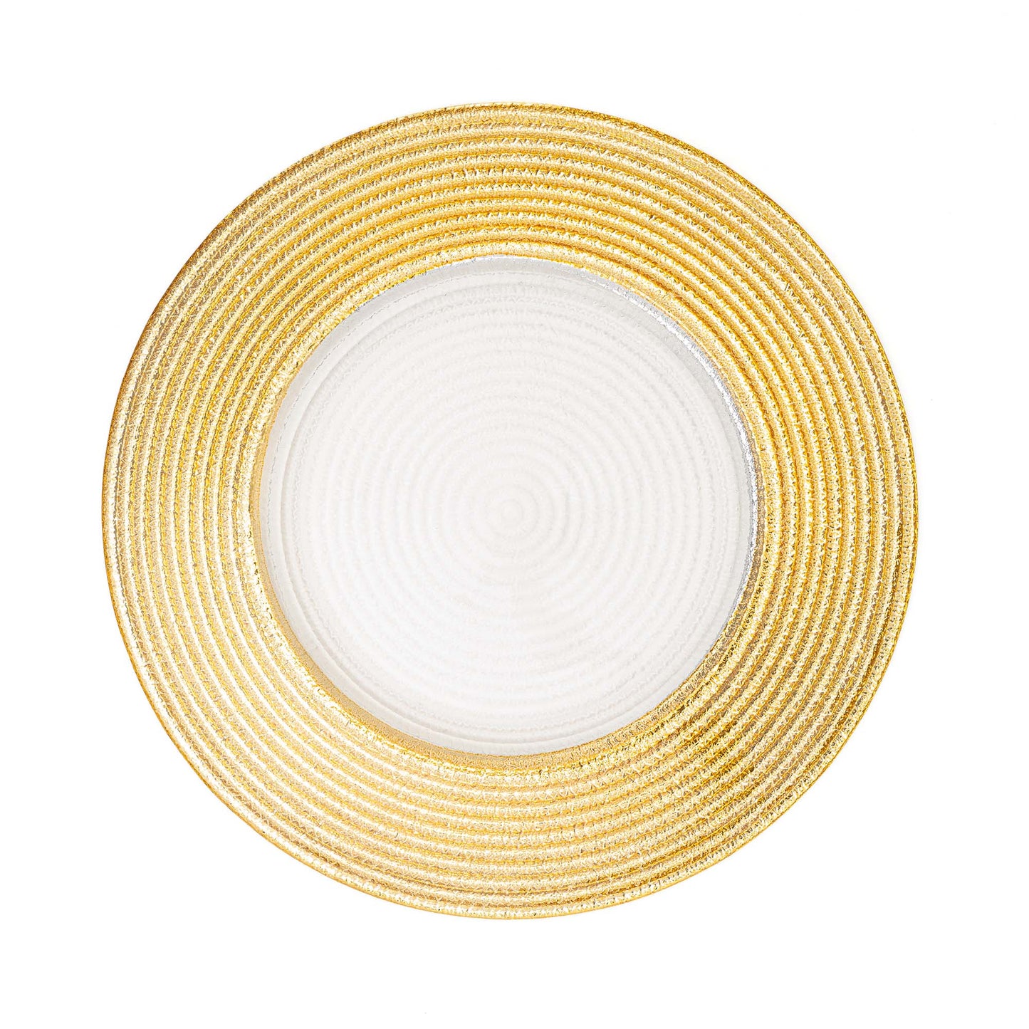 Concentric Circle Glass Charger Plate