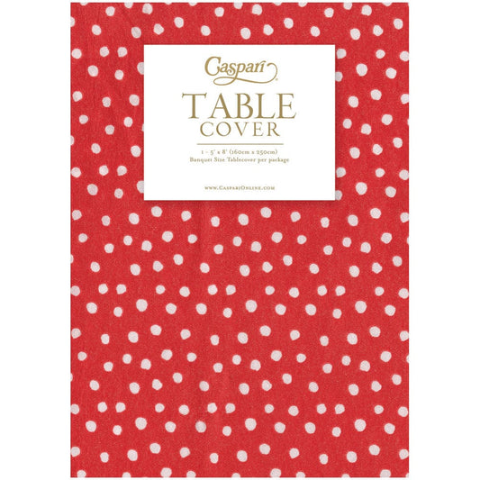 Small Dots Red Paper Linen Table Covers