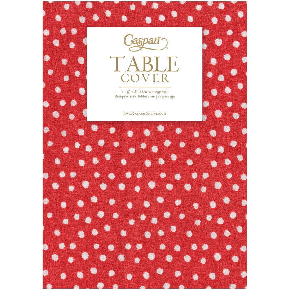 Small Dots Red Paper Linen Table Covers