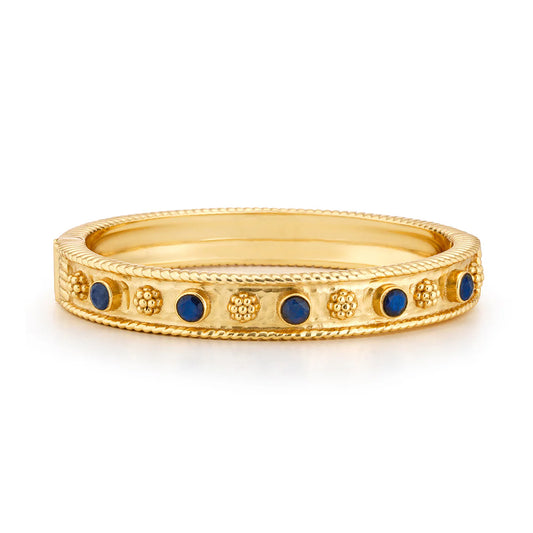 Berry Gem Classic Hinged Bangle - Blue Labradorite