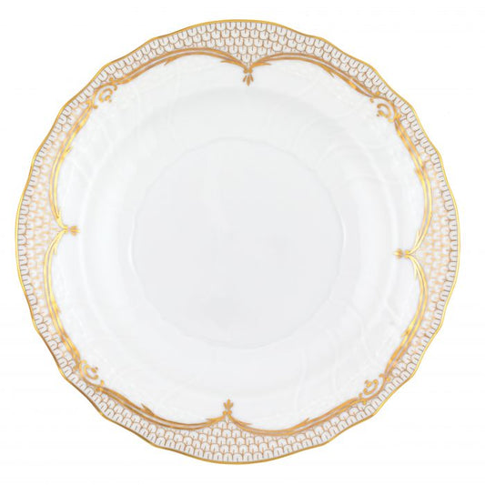 Golden Elegance Salad Plate