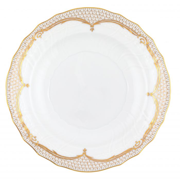 Golden Elegance Salad Plate