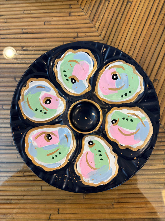 Navy Oyster Plate