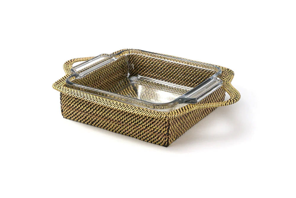 1 Quart Square Casserole Basket with Pyrex Baker