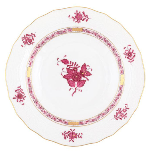 Raspberry Chinese Bouquet Dessert Plate