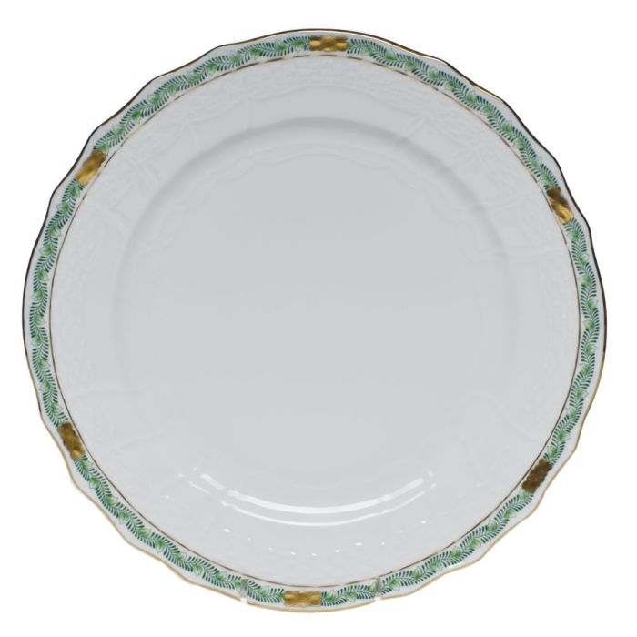Chinese Bouquet Garland Green Service Plate