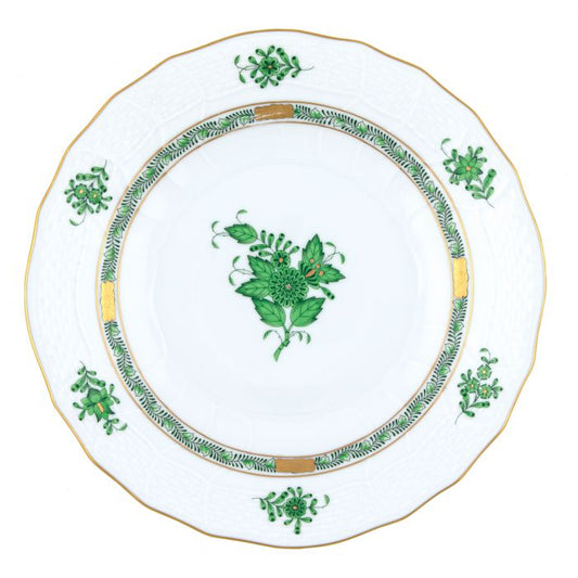 Green Chinese Bouquet Dessert Plate