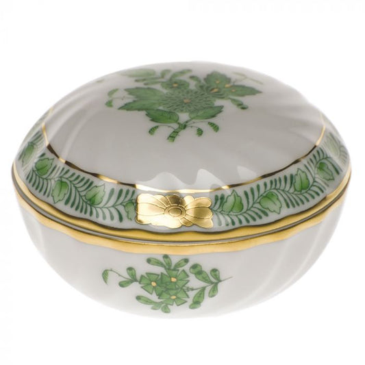 Chinese Bouquet Green Ring Box