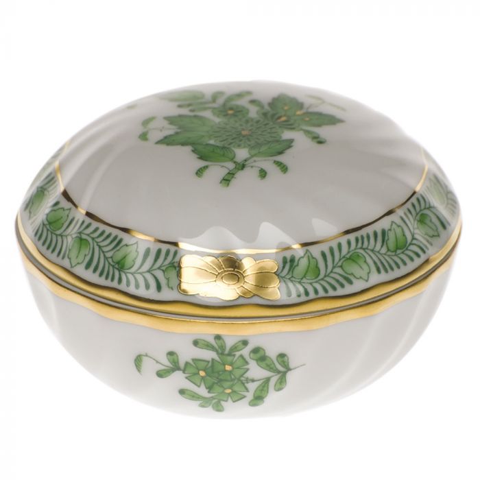 Chinese Bouquet Green Ring Box