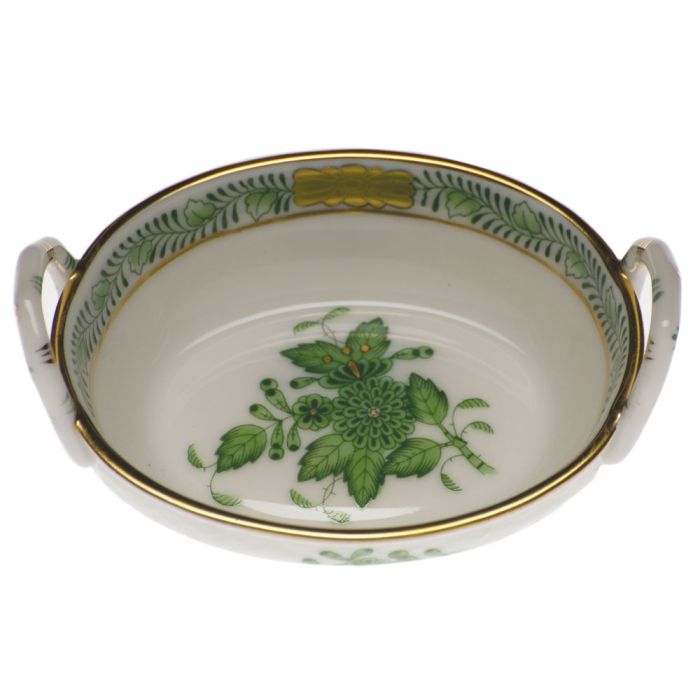 Green Small Basket with Handles
